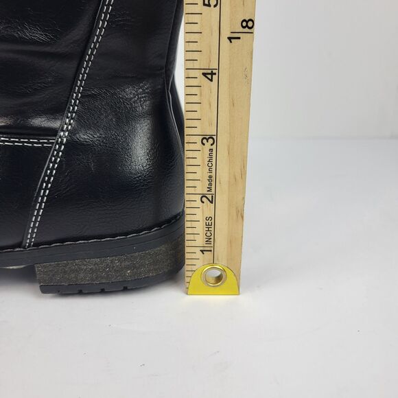 Sofft Eurosoft Selden Lace up Tall Knee high Boot Faux Leather Black 7M - Picture 4 of 13